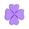 Leaves4.stl Fichier STL gratuit Trèfle à quatre feuilles/Shamrock Mono et Multicolore・Design à télécharger et à imprimer en 3D