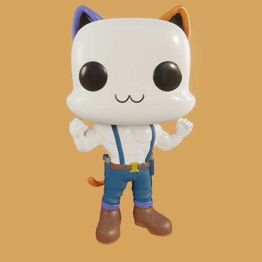 🎮 Meowscles Fortnite Funko Pop・ STL File for 3D printing・Cults