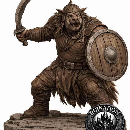 Pig faced Orc - Sword and Shield 8