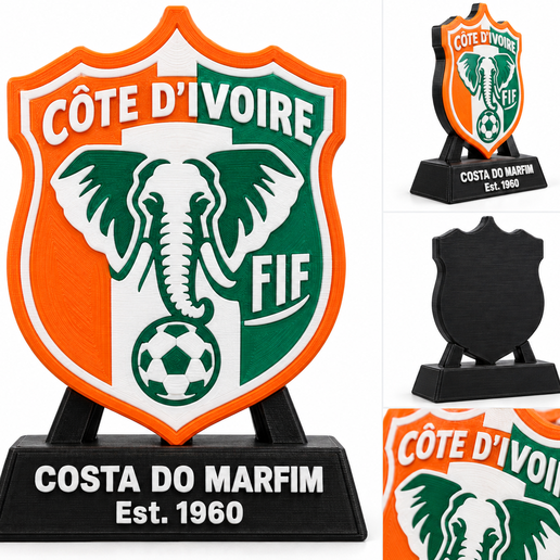 Ivory Coast Decorative Sign – 3D Printable Model