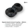 goqbopoQ.png 60mm Magnetic Quick-Connect Duct Coupling — Genderless Snap-Together | Van Life Diesel Heater Vent | Dust Collection RV Camper | 10x5mm Magnets | Hose Clamp Groove