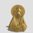 9.png Estátua da Virgem Maria, figura a rezar com auréola, decoração religiosa
