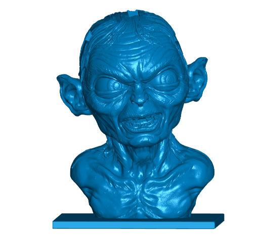 Gollum USB | SD | Micro SD Card Holder - 3D model önizlemesi