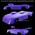 Proyecto-nuevo-2023-03-17T182526.775.png Fichier STL 63 C2 VETTE SUPER GAS - DRAG ROADSTER CARROSSERIE・Objet pour imprimante 3D à télécharger