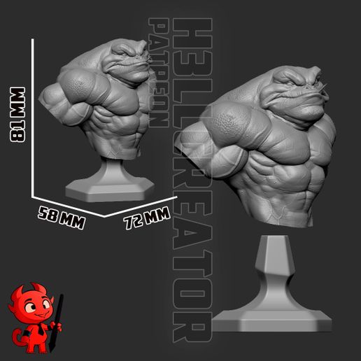👤 Bust of Zitz・ STL File for 3D printing・Cults