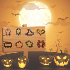Cookie-cutter-halloween-1.png Fichier STL Emporte-pièces halloween set de 8・Design pour imprimante 3D à télécharger