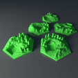 Pic2.png 3D file Custom forrest tile set for Terraforming Mars - Forrest 6-10・3D printable model to download
