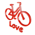 2.png Love Bicycle Poster