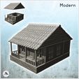 1-PREM.jpg Modern house with platform front terrace and tiled roof - Cold Era Modern Warfare Conflict World War 3