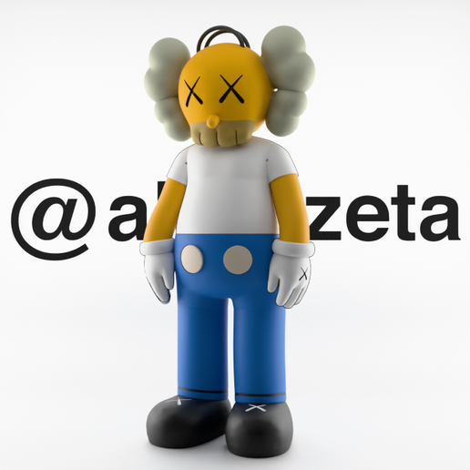 MEDICOM TOY - 美品　ARKITIP KAWS KIMPSONS  カウズ　シンプソンズ 🎨 Kaws Homer Simpson・ STL File for 3D printing・Cults