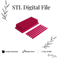 18.png Thin 5Sticks Cutter #1, Digital STL File, 2 Cutter Versions, Instant Download, STL file for 3D Printer, 10 sizes, 3mm wide
