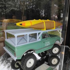 IMG_20210214_172050.jpg Fichier STL Axial SCX24 Chevrolet Chevy C10 Extra Long Roof Rack Heavy Duty et bateaux・Design pour impression 3D à télécharger
