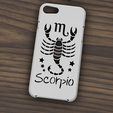 CASE IPHONE 7 Y 8 SCORPIO V1 10.png Case Iphone 7/8 Scorpio sign