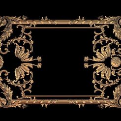47.jpg Free STL file medieval renaissance frame decoration moulure・Model to download and 3D print