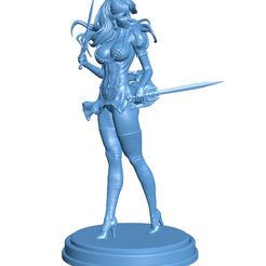 Princess-and-two-swords-B0011967-3d-model-file-for-3d-printer.jpg Princess and two swords