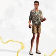 11.jpg Cartoon Man Dancing stylized human Low-poly 3D model