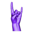 HardRockHandASCII.STL Hard rock hand gesture male