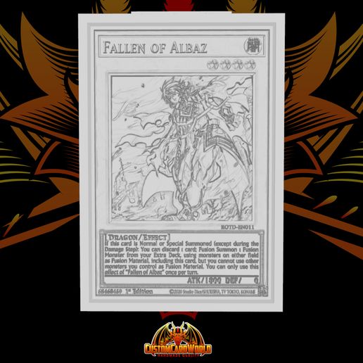 YUGIOH 3D CARD - Fallen of AlbazFree STL File for 3D printingCults