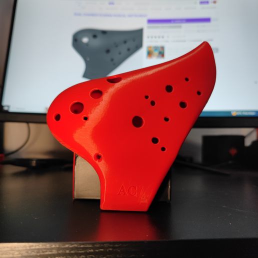 3D printed Dual chamber ocarina musical instrument • made with Ender 3 ...