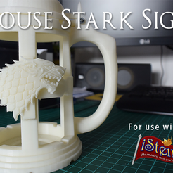 HouseStark_iStein.png Fichier STL gratuit GoT House Stark Sigil for iStein・Objet imprimable en 3D à télécharger
