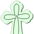 Cruz_e.png Cross religion relief cookie cutter