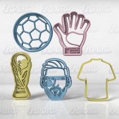 futbols.jpg Archivo STL Messi Copa del Mundo - Futbol - Cookie Cutter・Plan para descargar y imprimir en 3D