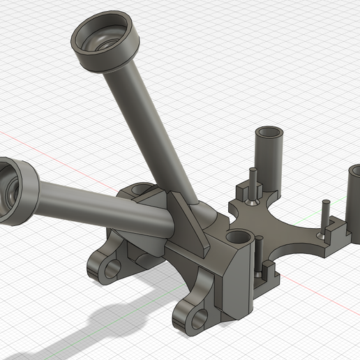 Walksnail VTX and Antenna Mount for Apex HD Frame 3D model