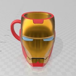 Taza manija derecha.jpg STL-Datei Iron Man Cup Glass Mug Matt Glass・Modell zum Herunterladen und 3D-Drucken, luchoalbizu