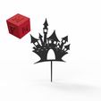 castillo-merlina.jpg Castle Halloween Cake Topper