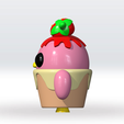 Strawberry2.png Strawberry Penguin Adopt MeChristmas STL 3D Model Split Parts No Support Fanart