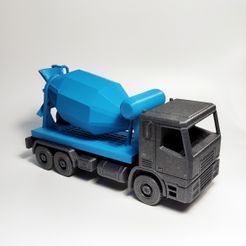 1.jpeg Free STL file Print-in-Place Cement Mixer Module・Template to download and 3D print
