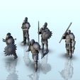 37.png Set of 5 medieval soldiers (+ pre-supported version) (15) - Darkness Chaos Medieval Age of Sigmar Fantasy Warhammer