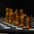 3.png Wednesday Figure Chess Set - Netflix Wednesday Character 3D print model