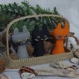 3-Cats-in-a-Basket-3D-printed-Crocheted-knitted-wool-effect-FDM-Printable-STL5.jpg Crocheted Three Cute Cats in a Basket - Multicolor Wool Knitted effect Amigurumi STL ready for FDM printer