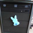 lapin.jpg magnet fridge rabbit digital file stl print 3d bunny obj