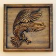adler 3d stl relief modell