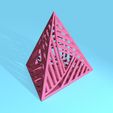 render_1.66.jpg Pirámide abstracta de celosía triangular - Arte geométrico imprimible en 3D