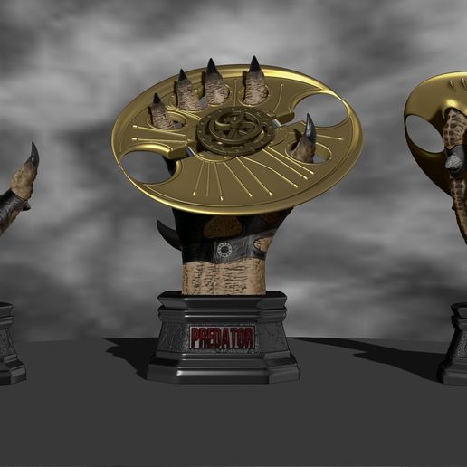 Predator 2 Smart Disc with Predator Hand File STL – OBJ for 3D Printing ...