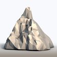 Low-Poly-Mountain0002.jpg Low Poly Mountain - Geometric Landscape Model - Minimalist Terrain Sculpture