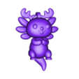 axolotl llavero_sencillo_cuernos.stl Axolotl Mini – Keychain / Charm (3 Variants)