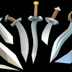 tt.jpg 50 3D lowpoly Swords