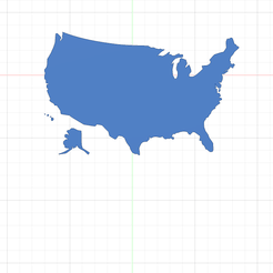 map-usa-prev.png Free STL file map of usa・3D printing template to download