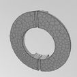 wf0.jpg Round hammered texture door gate push pull plate handle 3D print model
