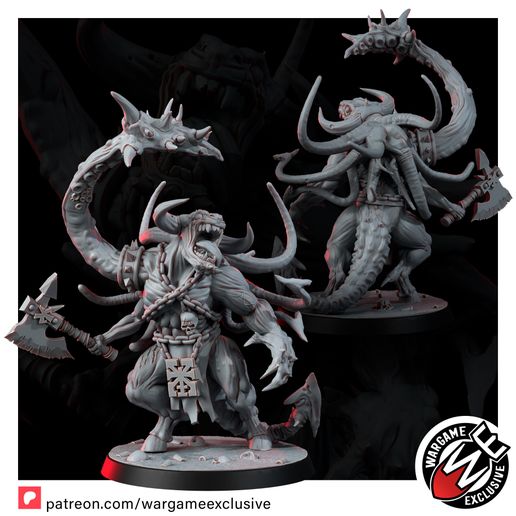 🎲 CHAOS SPAWN KHORNAXE・ 3D File for 3D printing・Cults