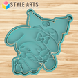 KUROMI-MELODY-ABRAZADOS.png Kuromi Melody - Onegai My Melody - Cookie Cutter - Cookies