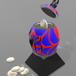 1.png Archivo STL gratis "Huevo de Spiderman" hucha de cerdito・Modelo para descargar y imprimir en 3D, psl