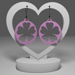 r207.jpg STL file Earrings 207 - Flowers・3D printable design to download