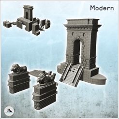 1-PREM-B03.jpg Archivo STL Puente de las Cadenas Széchenyi en ruinas (Budapest, Hungría) - Segunda Guerra Mundial Segunda Guerra Mundial URSS del Este URSScampaña Alemania・Diseño de impresión en 3D para descargar