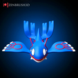 |@|ZENBRUSH3D Kyogre - Pokemon 3D PRINTING MODEL STL