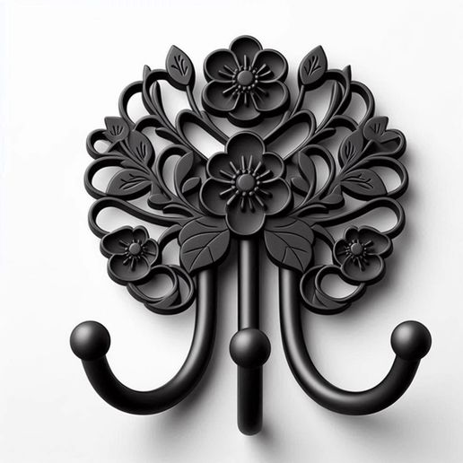 Flower Shape Wall Mounted Hook for Home Decor